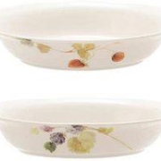 NARUMI鸣海41630-33321LucyGarden系列焗烤菜盘子套装直径22cm2个装