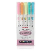 ZEBRA斑马WKT7双头柔和记号笔轻暖五色套装