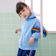 ANTA安踏女童秋季梭织运动上衣原创设计记外中大童连帽休闲外套安踏童装