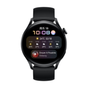HUAWEI/华为 WATCH 3 46mm 智能手表 eSIM独立通话 健康监测 专业运动 NFC支付 活力款 黑色氟橡胶表带