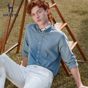 LG时装旗下中高端品牌 Hazzys 哈吉斯 男子绵羊毛混纺衬衫