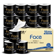 聚划算百亿补贴：C&S 洁柔 黑Face系列 有芯卷纸 4层140g 15卷