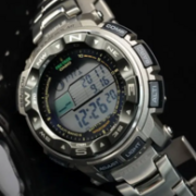 6局电波+太阳能+钛合金：CASIO 卡西欧 PRW-2500T-7CR 钛合金登山表