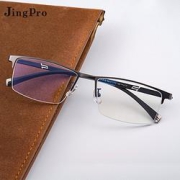 JingPro镜邦日本进口1.67超薄防蓝光非球面树脂镜片+镜邦919钛合金全框/半框商务近视眼镜架（适合0-800度）