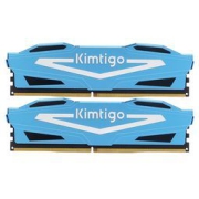 kimTigo 金泰克 内存 DDR4 16G（8g*2)  3200内存电竞马甲条 X4系列 璀璨蓝