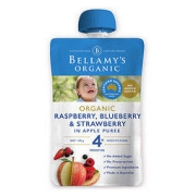 BELLAMY'S 贝拉米 有机果泥 澳版 3段 覆盆子蓝莓草莓苹果味 120g
