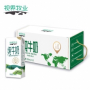 视界牧业 全脂纯牛奶 250ml*10盒*4件