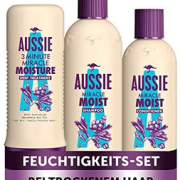 Aussie 美发套装（ Miracle Moist 奇迹保湿洗发水300毫升 + 护发素250毫升+深层发膜250毫升）
