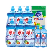11日0点、88vip：雕牌 洗洁精套装1.02kg*6瓶+220g*2瓶+洗碗布 *2件