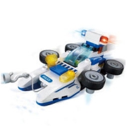 BLOKS 布鲁可积木 交通工具系列 城市英雄主题 61208 百变两栖警用快艇M1