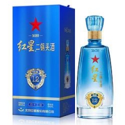 红星二锅头蓝盒1243%vol清香型白酒500ml单瓶装