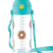 亲子会员！LOCK&LOCK 儿童tritan甜甜圈吸管杯 460ml