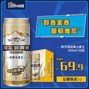 哈尔滨 小麦王啤酒 550ml*20听