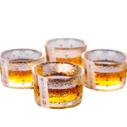 LeBronte朗特乐日式加厚锤目纹耐热玻璃品茗杯50ml（4个装）