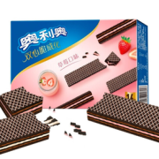 清甜不腻！OREO 奥利奥 双心脆威化饼干 草莓味 16条装 共192g