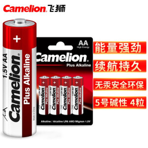 Camelion 飞狮 LR6-BP4 5号碱性电池 1.5V 4粒装
