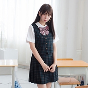 老公早回家：梗豆 学院风优等生JK制服琉璃格马夹背心