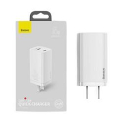 BASEUS倍思CCGAN65UCGaNLite氮化镓充电器65W白色
