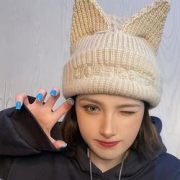 GHOSFLOE/歌丝芙珞狐狸耳可爱针织帽