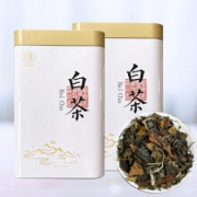 香彻 茶饼白茶老白茶散茶陈香老白茶高山茶叶 80g 礼袋装 礼袋装双罐l 80g