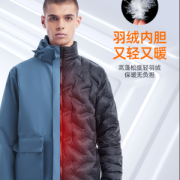 迈途 男女三合一冲锋衣羽绒服 暴雨级防水 YKK拉链+全无缝压胶