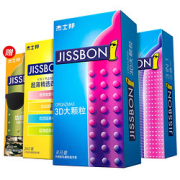 jissbon杰士邦超薄情趣避孕套共42只（超薄精选四合一24只+3D大颗粒8只+三合一6只+动感大颗粒4只）