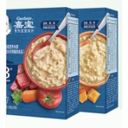 Gerber 嘉宝 宝宝辅食米粉 牛肉味+鳕鱼味 2盒