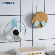 日本kinbata 厨房免打孔锅盖架挂钩   2只装