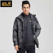 双11预售：Jack Wolfskin 狼爪 5118596 冲锋衣男 鹅绒羽绒内胆三合一