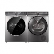 双11预售：Midea 美的 初见系列 MG100V90WIADY+MH100VH90WY 热泵洗烘套装 （10滚筒+10烘干）