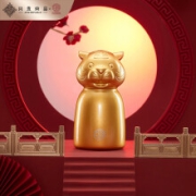 共禾京品周大福联名虎年保温杯可爱虎头小金虎高颜值虎生福水杯茶杯高颜值礼盒装 虎年大福单杯礼盒款