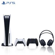 SONY索尼PS5PlayStation?5光驱版双手柄套装&黑色耳机