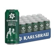 PLUS会员、有券的上：KARLSBRAU 卡斯布鲁 经典皮尔森啤酒 500ml*24听整箱装