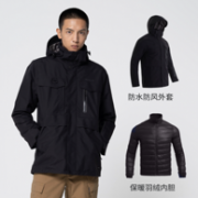 迪卡侬 男女款羽绒内胆三合一冲锋衣
