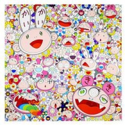 墨斗鱼艺术村上隆kaikaikiki系列正版版画限量300版欧阳娜娜同款72x72cm