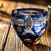 PLUS会员：中国国家博物馆海晏河清手工浮雕玻璃杯84x90x40mm玻璃容量270ml复古