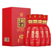 衡水老白干 67度中国红 老白干香型白酒 500ml*4瓶