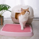 日本爱丽思IRIS 猫砂垫落砂板控砂板爱丽丝宠物猫咪猫脚垫蹭脚猫砂垫子防溅 茶色