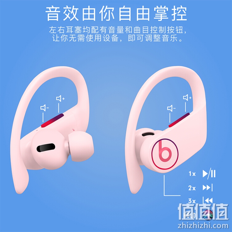 Beats Powerbeats Pro 完全无线高性能耳机 真无线蓝牙运动耳机 云彩粉
