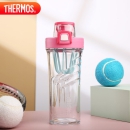 THERMOS膳魔师朱一龙同款便携运动Tritan塑料水杯500ML蛋白粉奶昔摇摇杯 TP-4086M-RP(CN)玫红色
