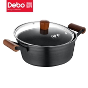 Debo徳铂 家用无涂层铸铁汤锅 24cm