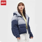 高梵 女士 拼接撞色短款面包服