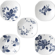 Wedgwood 玮致活 靛蓝草莓系列 骨瓷餐盘 5件套 40000812  到手285.86元