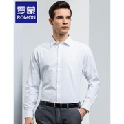 PLUS会员：ROMON罗蒙男士斜纹棉衬衫8CS931128A