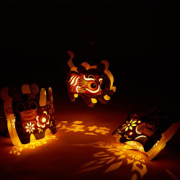 KIDNOAM 新年儿童虎年DIY双面投影灯笼(2个装）