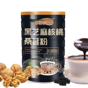 谷物粮园黑芝麻核桃桑葚粉600g*2罐