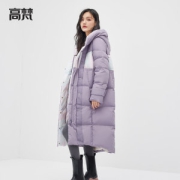 高梵 女士 长款过膝羽绒服 围裹廓形设计