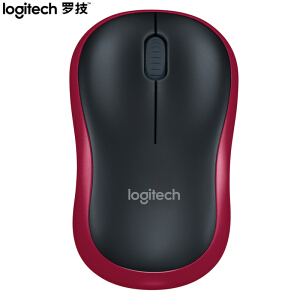 logitech 罗技 M185 2.4G无线鼠标 1000DPI 黑红