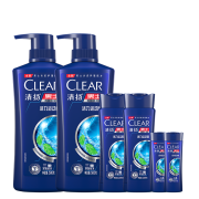CLEAR 清扬 男士去屑洗发露活力运动薄荷500gx2+活力运动205gx2+活力运动100gx2 KPL(氨基酸洗发)