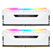 USCORSAIR 美商海盗船 16GB(8G×2)套装 DDR4 3600 台式机内存条 复仇者RGB PRO灯条 白色 电竞玩家款